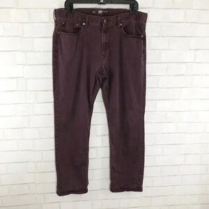 Old Navy Men's Maroon Slim Khaki Pants 36 x 30